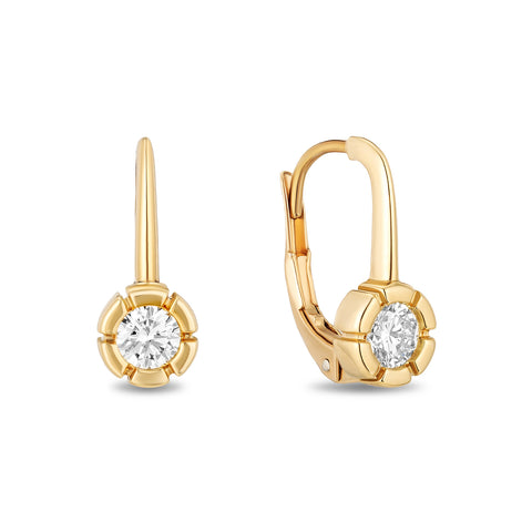 Groove lever back earrings